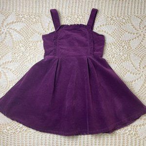 Janie and Jack Girls 7 Years Pickled Beet Corduroy Ruffle Jumper Dress